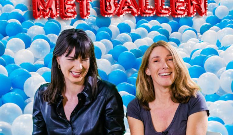 Persfoto vrouwen met ballen