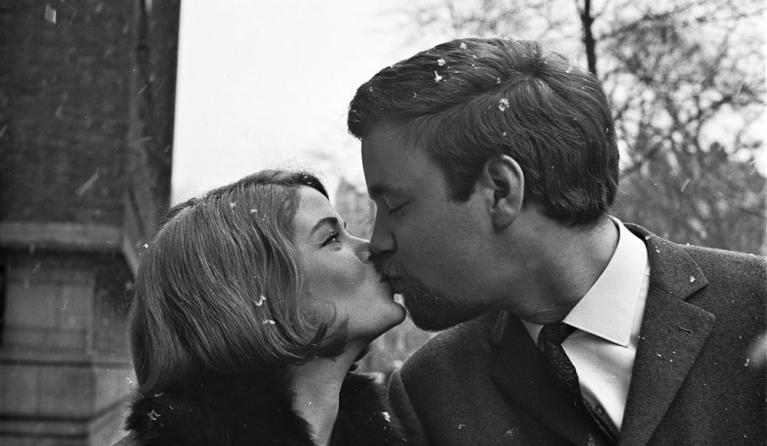 Huwelijk tussen Philippine Aeckelin en Ton Ellemers in 1965. Foto: ANP 