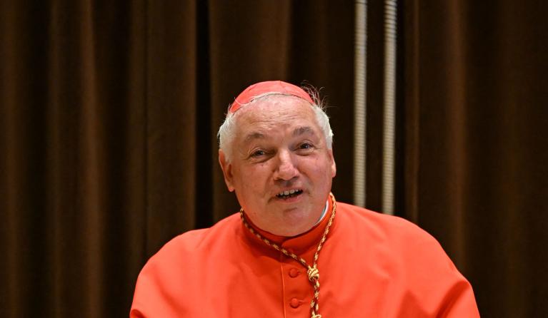 Newly elevated Cardinal, Monsignor Jean-Marc Aveline attends a courtesy visit of relatives following a consistory for the creation of 20 new cardinals by the Pope, on August 27, 2022 in The Vatican. Alberto PIZZOLI / AFP