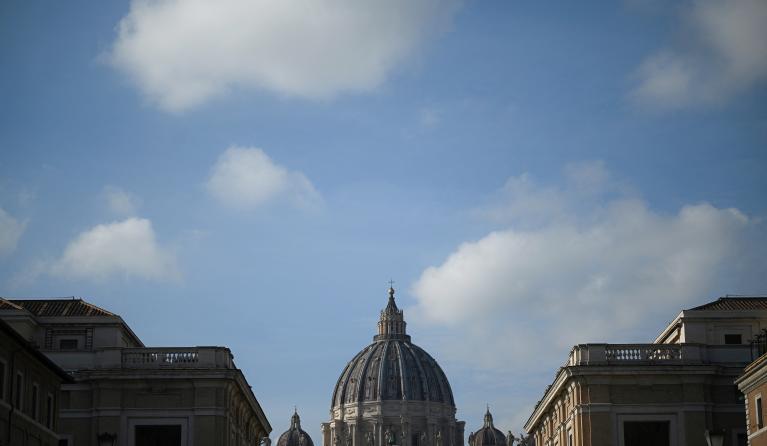 A view of the dome of Saint Peter's Basilica following the announcement of the death of former Pope Benedict XVI at The Vatican, on December 31, 2022. Former Pope Benedict XVI has died at the age of 95, the Vatican announced on December 31, 2022, almost a decade after he became the first pontiff to resign in six centuries. The German pope emeritus, whose birth name was Joseph Ratzinger, had been living a quiet life in a former convent inside the Vatican grounds since his shock decision to step down in Febru
