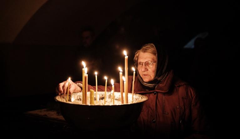Gebed om vrede Bachmoet, Oekraïne