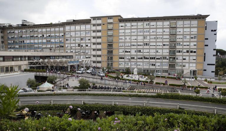 A general view of the Agostino Gemelli University Hospital, where Pope Francis is hospitalised for surgery on his abdomen, in Rome, Italy, 13 June 2023. EPA/ANGELO CARCONI
