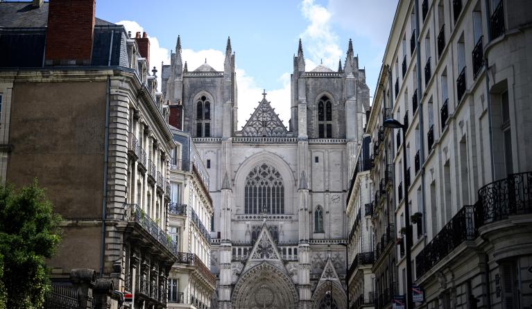 This picture taken on June 12, 2024 shows the Saint-Pierre-et-Saint-Paul Cathedral in Nantes, western France. LOIC VENANCE / AFP. 