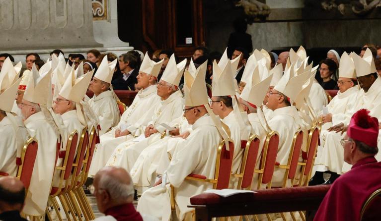Cardinals attend the Ninth Novendiale Mass in memory of Pope Francis in Saint Peter's Basilica, Vatican City, 04 May 2025. Pope Francis passed away on Easter Monday, 21 April 2025, at the age of 88. EPA/GIUSEPPE LAMI