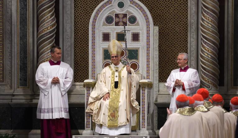 Pope Leo XIV takes possession of the Roman Cathedra in the Papal Basilica of Saint John Lateran in Rome, Italy, 25 May 2025. EPA/MASSIMO PERCOSSI