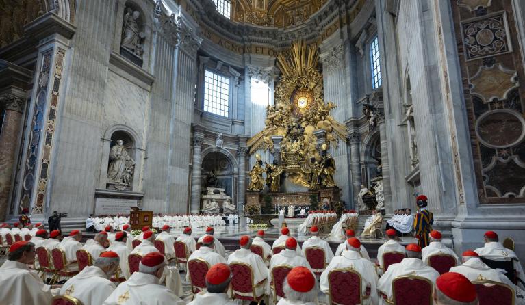 A handout photo made available by Vatican Media Press Office, shows Pope Leo XIV during a mass for the Extraordinary Consistory in Saint Peter's Basilica, Vatican City, 26 June 2026. EPA/VATICAN MEDIA/Simone Risoluti 