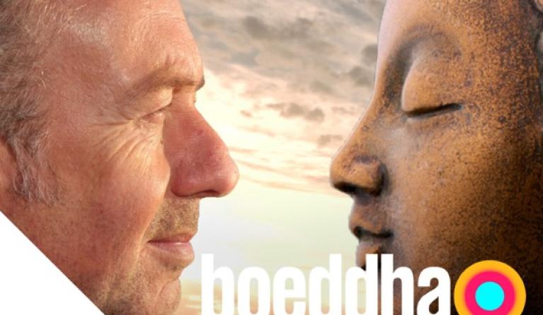 Man kijkt in het gezicht van een boeddha