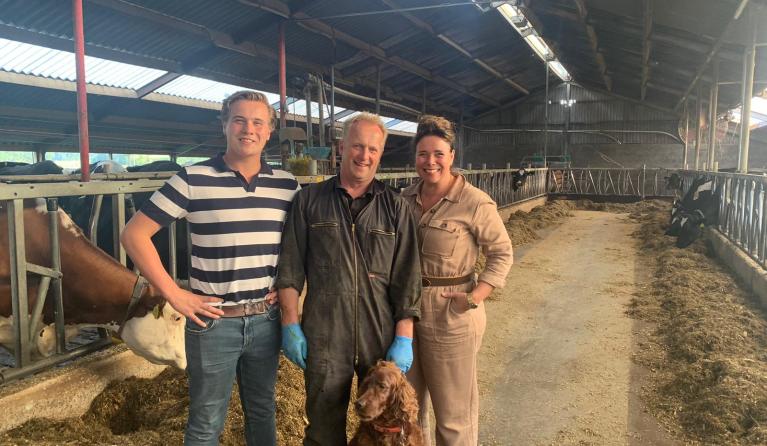 Christel Luttikhuis haar man Walter en zoon Kees