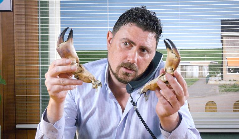 Ersin met krabbenpoten.