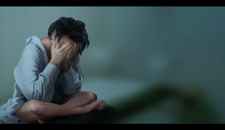 Visual van huilende vrouw