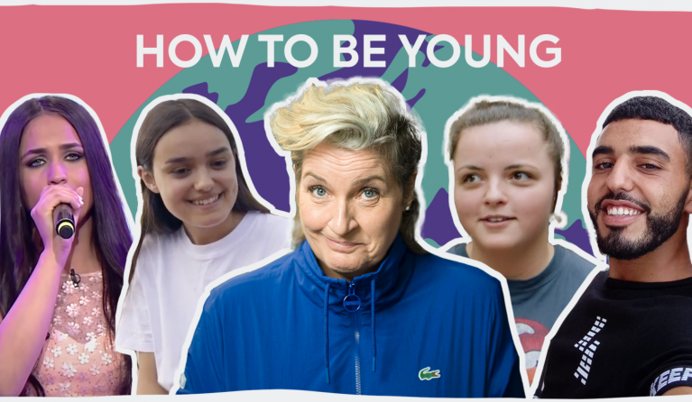 Margriet met v.l.n.r. Mutlu, Sabina, Mia en Oussama