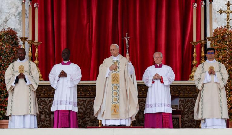 Pope Leo XIVÂ leads aÂ Holy Mass for the Beginning of the Pontificate, at St. Peter's Square, in Vatican City, 18 May 2025. EPA/GIUSEPPE LAMI