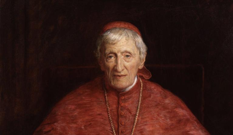 Schilderij van man in rode kleding