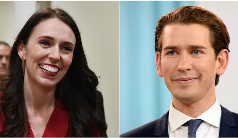 Jacinda Ardern en Sebastian Kurz