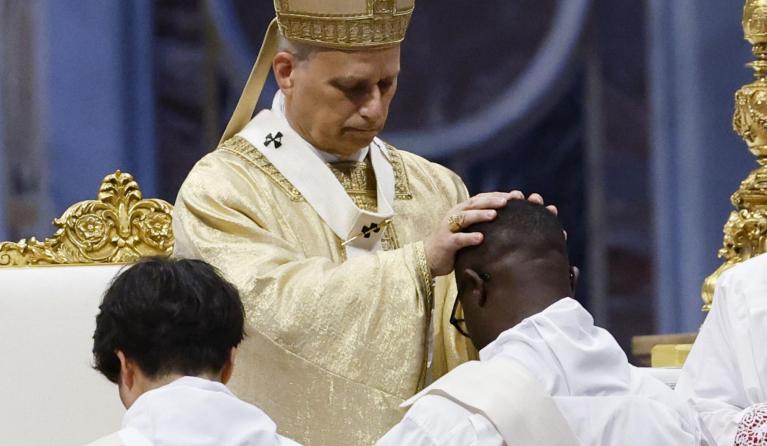 Pope Leo XIV leads a mass with Priestly Ordinations inside the St. Peter's Basilica in the Vatican, 27 June 2025. EPA/FABIO FRUSTACI