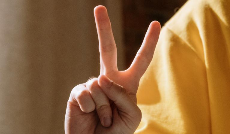 Gebarentaal twee vingers