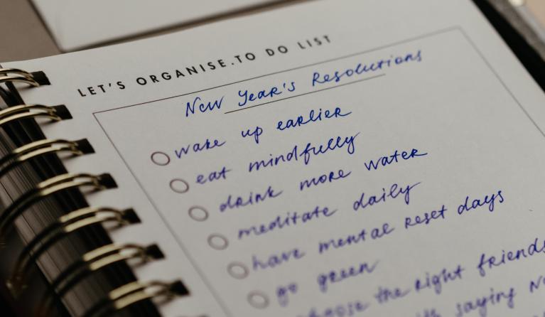 Een lijst met goede voornemens