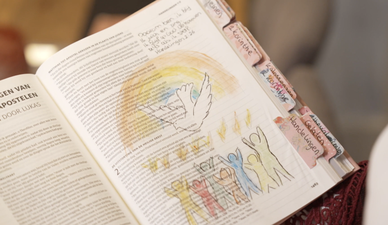 Een tekening in de Bijbel