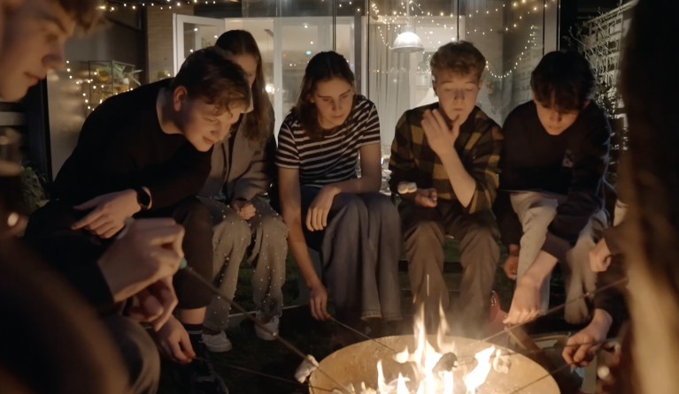 Kampvuur bij Marco en Martine