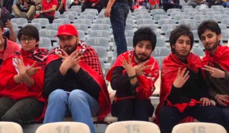 Iraanse vrouwen in voetbalstadion