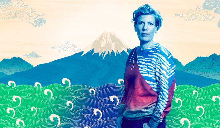 Paulien Cornelisse voor de Fuji 