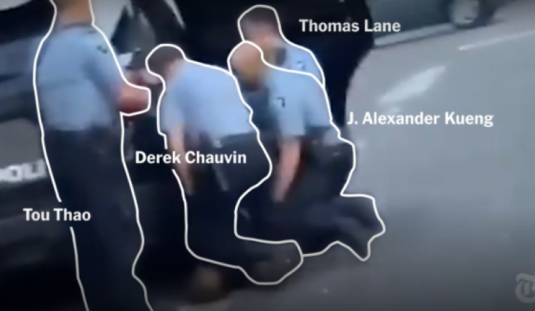 Reconstructie arrestatie George Floyd