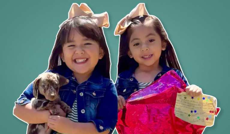 Gianella and Luna met hun nieuwe hond