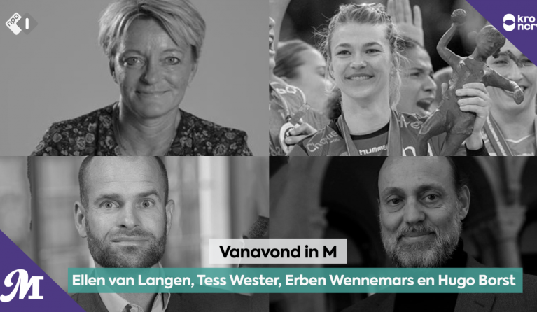 Ellen van Langen, Tess Wester, Erben Wennemars en Hugo Borst