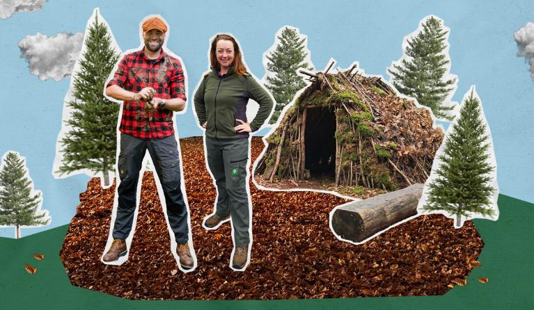 Takken sjouwen hutten bouwen