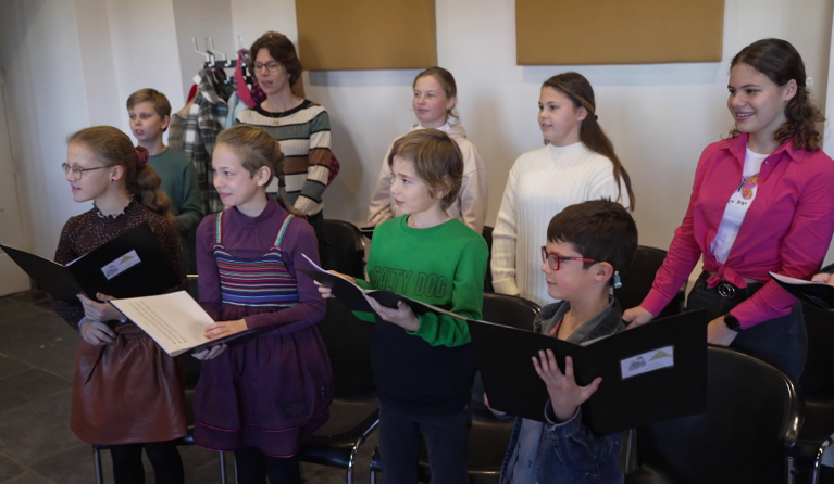 De jeugdcantorij in Dordrecht