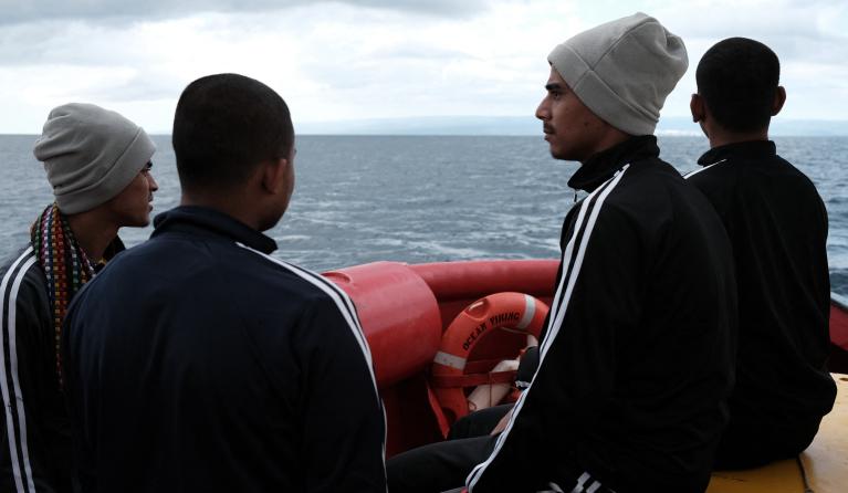 Vluchtelingen op zee