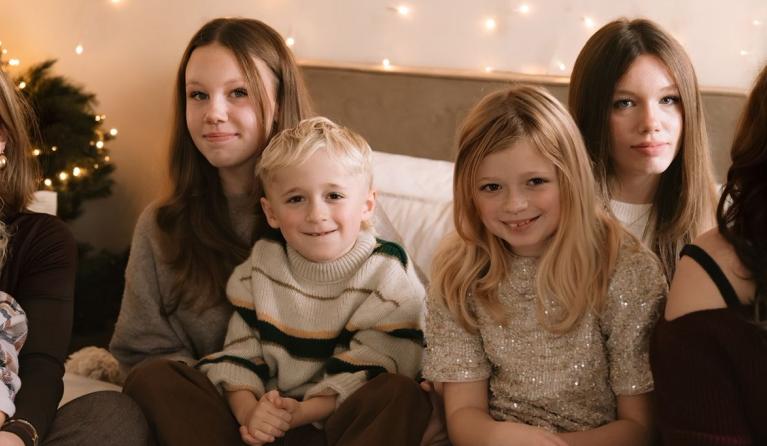 Kinderen kerstfoto