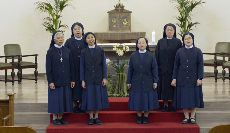 Franciscanessen van Denekamp - zingend - Geloofsgesprek 28-1-2024