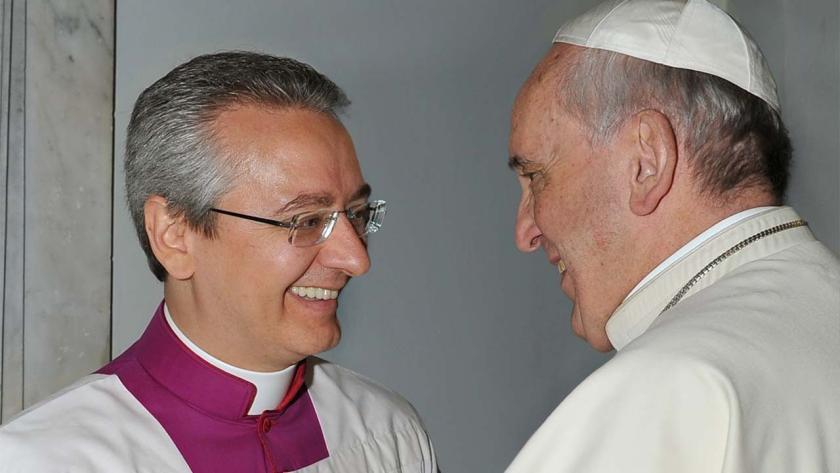 Mgr Ravelli en de paus Mgr Ravelli en de paus