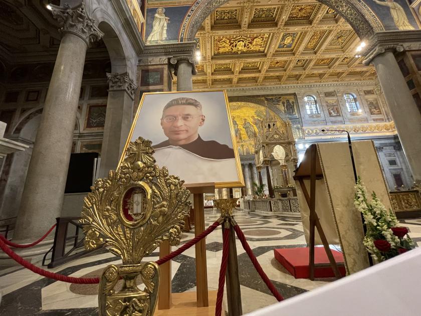 De relikwie werd vereerd tijdens een vigilieviering in de Romeinse grootbasiliek Sint-Paulus buiten de Muren op 14 mei 2022. Titus Brandsma