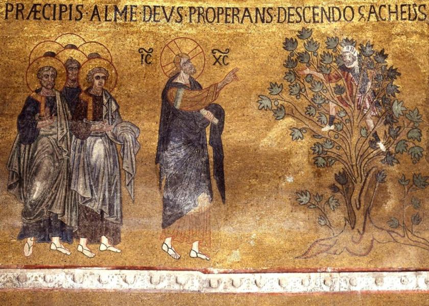 Mozaïek van Jezus en Zacheüs
