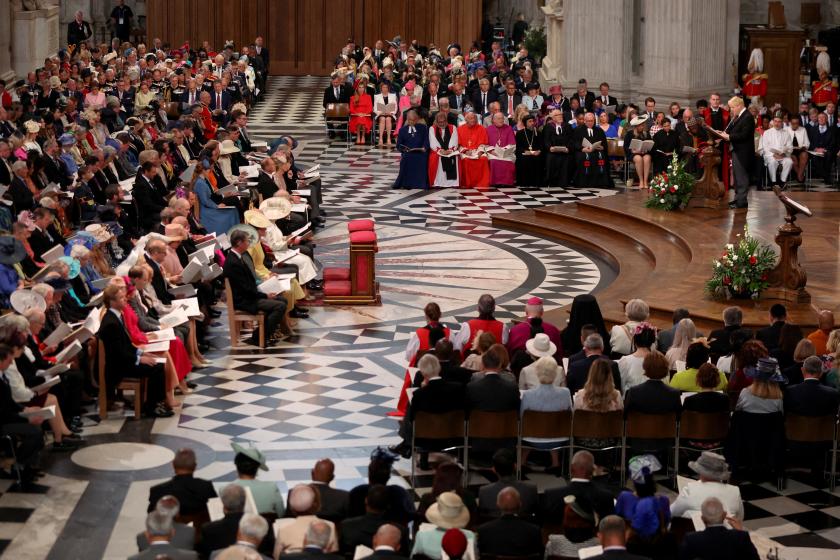 Kerkdienst in St Paul’s Cathedral uit dankbaarheid voor koningin Elizabeth II