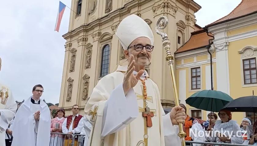 Kardinaal Czerny in Velehrad. Kardinaal M. Czerny in Velehrad.