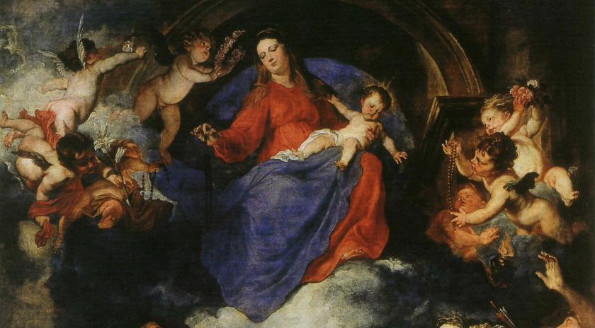 Koningin van de Rozenkrans Maria met Kind
