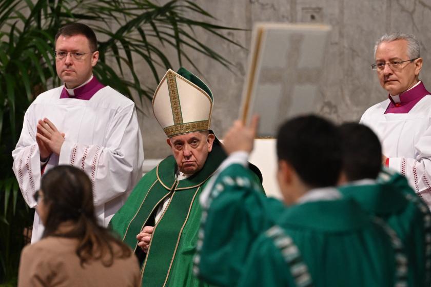 Pope Francis presides over a mass on Sunday of Word of God, on January 22, 2023 at St. Peter's basilica in The Vatican. Andreas SOLARO / AFP Pope Francis presides over a mass on Sunday of Word of God, on January 22, 2023 at St. Peter's basilica in The Vatican. Andreas SOLARO / AFP