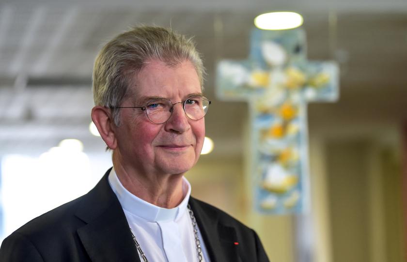 Archbishop of Lille Laurent Ulrich attends a meeting organised by the diocese of Lille around the theme ""The Church confronted with sexual abuse" in Lomme, northern France, on May 2, 2019. Philippe HUGUEN / AFP Archbishop of Lille Laurent Ulrich attends a meeting organised by the diocese of Lille around the theme ""The Church confronted with sexual abuse" in Lomme, northern France, on May 2, 2019.