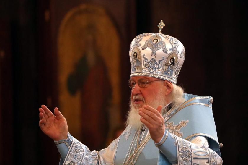 Patriarch Kirill of Moscow and All Russia serves at Christ the Savior cathedral during a church service marking the Holiday of Annunciation in Moscow, Russia, 07 April 2022. The Annunciation is one of twelve main Christian holidays. EPA/MAXIM SHIPENKOV Patriarch Kirill of Moscow and All Russia serves at Christ the Savior cathedral during a church service marking the Holiday of Annunciation in Moscow, Russia, 07 April 2022. The Annunciation is one of twelve main Christian holidays.