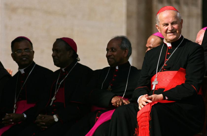Cardinal Jozef Tomko of Slovakia is seen during Pope Benedict XVI's general audience on St-Peter square at the Vatican, 02 November 2005. AFP PHOTO / PATRICK HERTZOG Cardinal Jozef Tomko of Slovakia is seen during Pope Benedict XVI's general audience on St-Peter square at the Vatican, 02 November 2005.