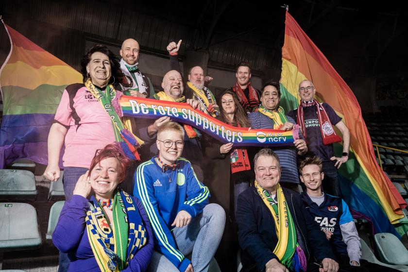 De roze supporters sjaal De roze supporters sjaal
