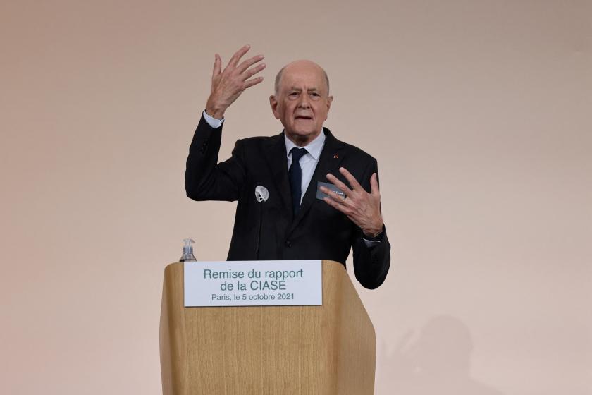 Commission president Jean-Marc Sauve speaks during the publishing of a report by an independant commission into sexual abuse by church officials (Ciase) on October 5, 2021, in Paris. An independent inquiry into alleged sex abuse of minors by French Catholic priests, deacons and other clergy has found some 216,000 victims of paedophilia from 1950 to 2020, a "massive phenomenon" that was covered up for decades by a "veil of silence." Thomas COEX / AFP Commission president Jean-Marc Sauve speaks during the publishing of a report by an independant commission into sexual abuse by church officials (Ciase) on October 5, 2021, in Paris. An independent inquiry into alleged sex abuse of minors by French Catholic priests, deacons and other clergy has found some 216,000 victims of paedophilia from 1950 to 2020, a "massive phenomenon" that was covered up for decades by a "veil of silence."
