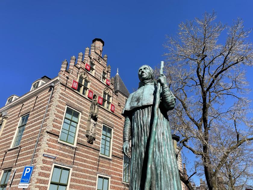 Standbeeld van Adrianus VI in Utrecht. Adriaan 6