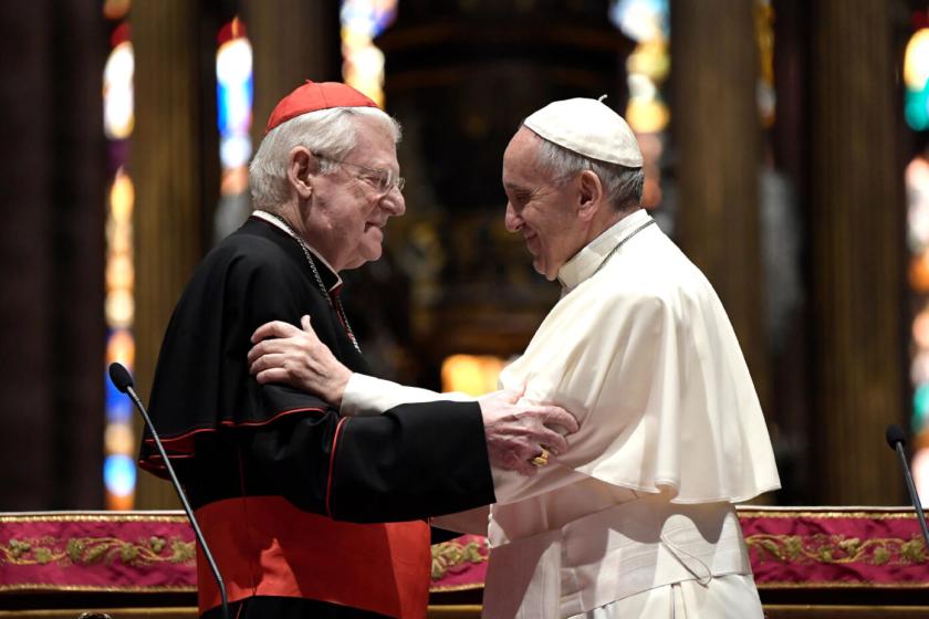 Kardinaal Scola en paus Franciscus Kardinaal Scola en paus Franciscus