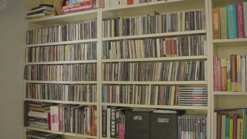 Een kast vol cd's