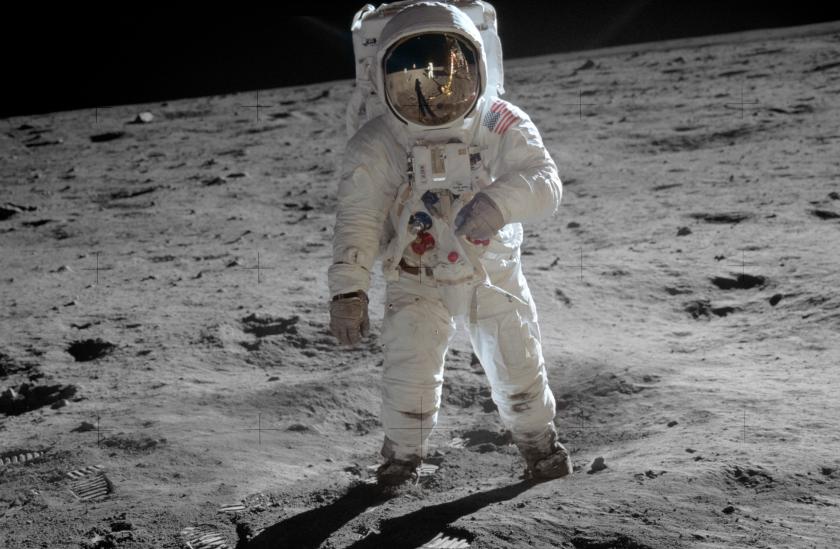 Astronaut Buzz Aldrin, lunar module pilot, stands on the surface of the moon near the leg of the lunar module, Eagle, during the Apollo 11 moonwalk. Astronaut Neil Armstrong, mission commander, took this photograph with a 70mm lunar surface camera. Astronaut Buzz Aldrin, lunar module pilot, stands on the surface of the moon near the leg of the lunar module, Eagle, during the Apollo 11 moonwalk. Astronaut Neil Armstrong, mission commander, took this photograph with a 70mm lunar surface camera.