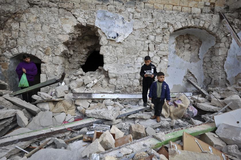 Children stand on the rubble of a house that was demolished during an Israeli army raid in the Old City of Nablus, on February 24, 2023. Eleven Palestinians were killed and more than 80 wounded by gunfire as Israeli soldiers raided Nablus in the broad daylight of February 22, in what the army said was an operation based on intelligence of an imminent threat. Zain Jaafar / AFP Children stand on the rubble of a house that was demolished during an Israeli army raid in the Old City of Nablus, on February 24, 2023. Eleven Palestinians were killed and more than 80 wounded by gunfire as Israeli soldiers raided Nablus in the broad daylight of February 22, in what the army said was an operation based on intelligence of an imminent threat. Zain Jaafar / AFP